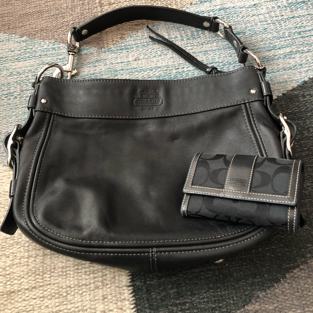 Black Coach Bag and small wallet